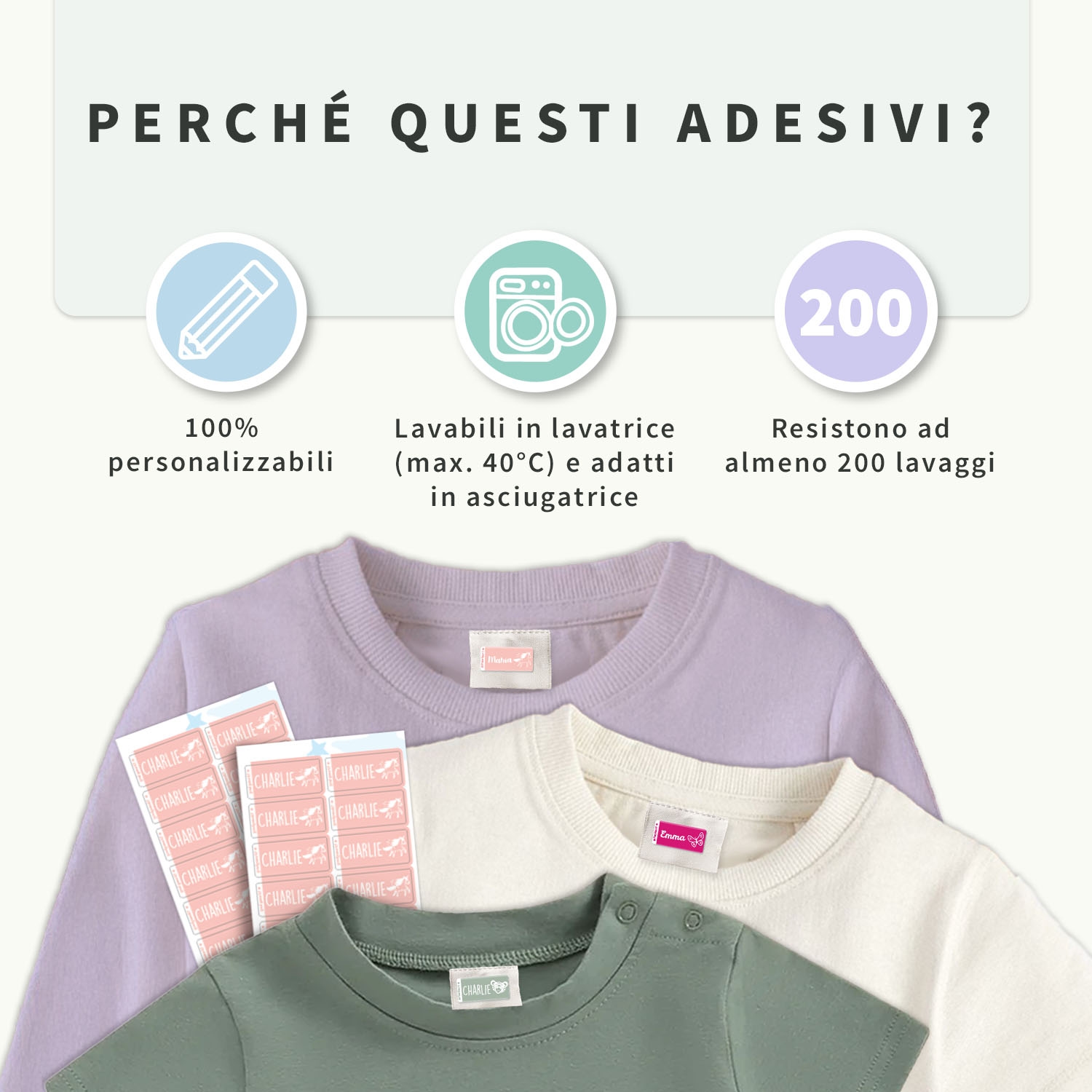 Adesivi per abbigliamento