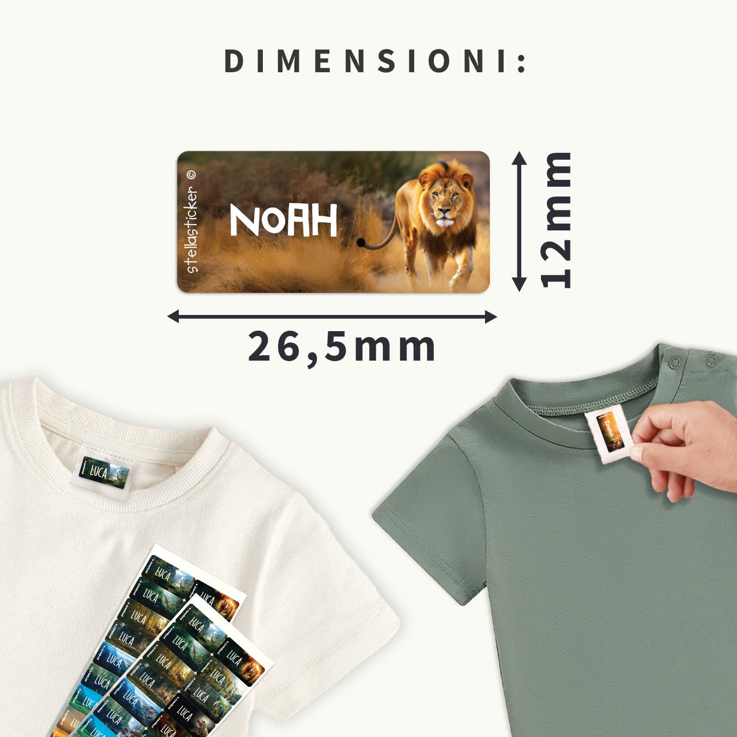 Adesivi per abbigliamento con sfondo reale
