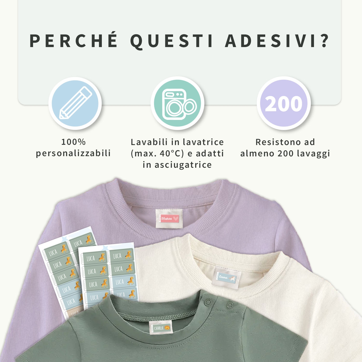 Etichette per abbigliamento a tema
