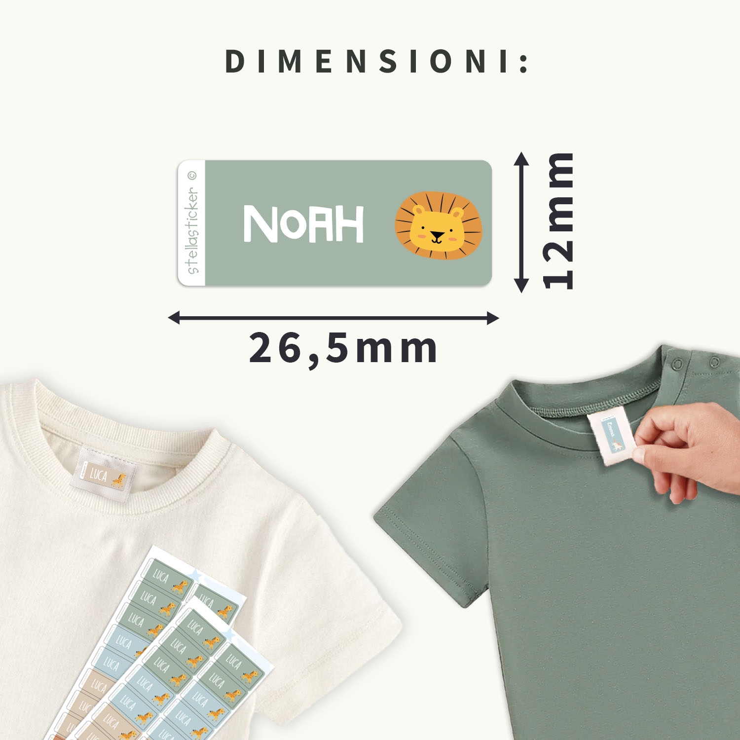 Etichette per abbigliamento a tema