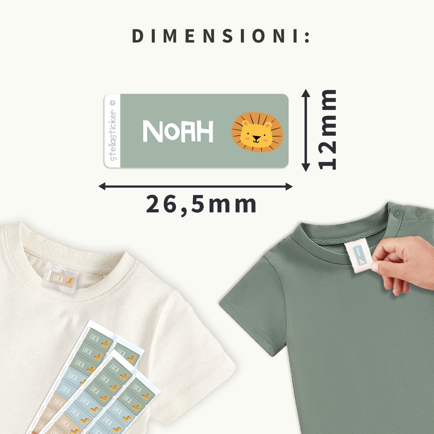 Etichette per abbigliamento a tema