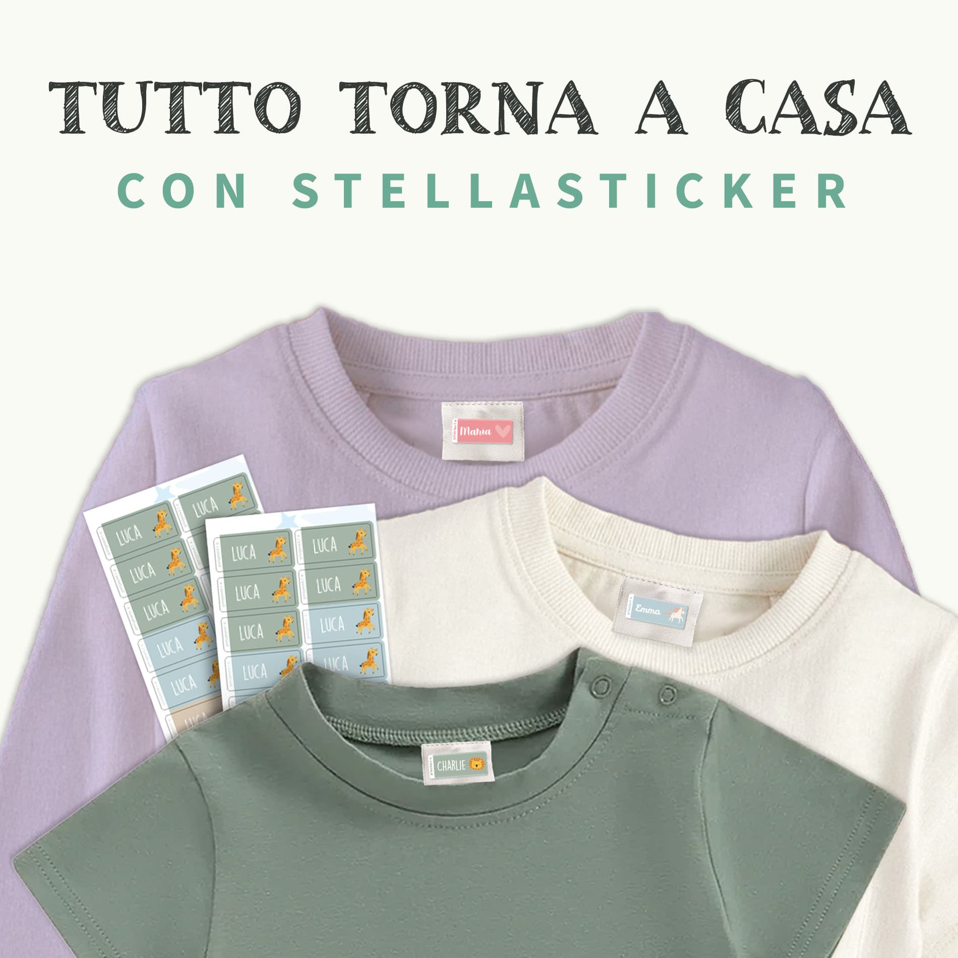 Etichette per abbigliamento a tema