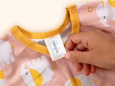 Etichette per abbigliamento di design