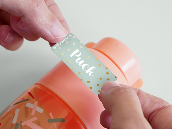 Adesivi con nome e design in Oro