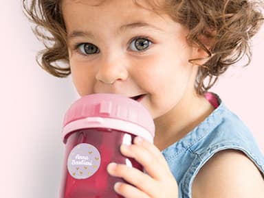 Adesivi rotondi con nome e Design in Oro