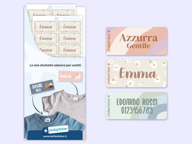 Etichette per abbigliamento di design