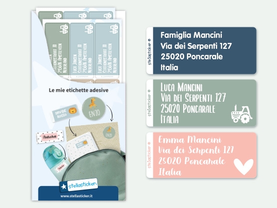 Etichette adesive grandi