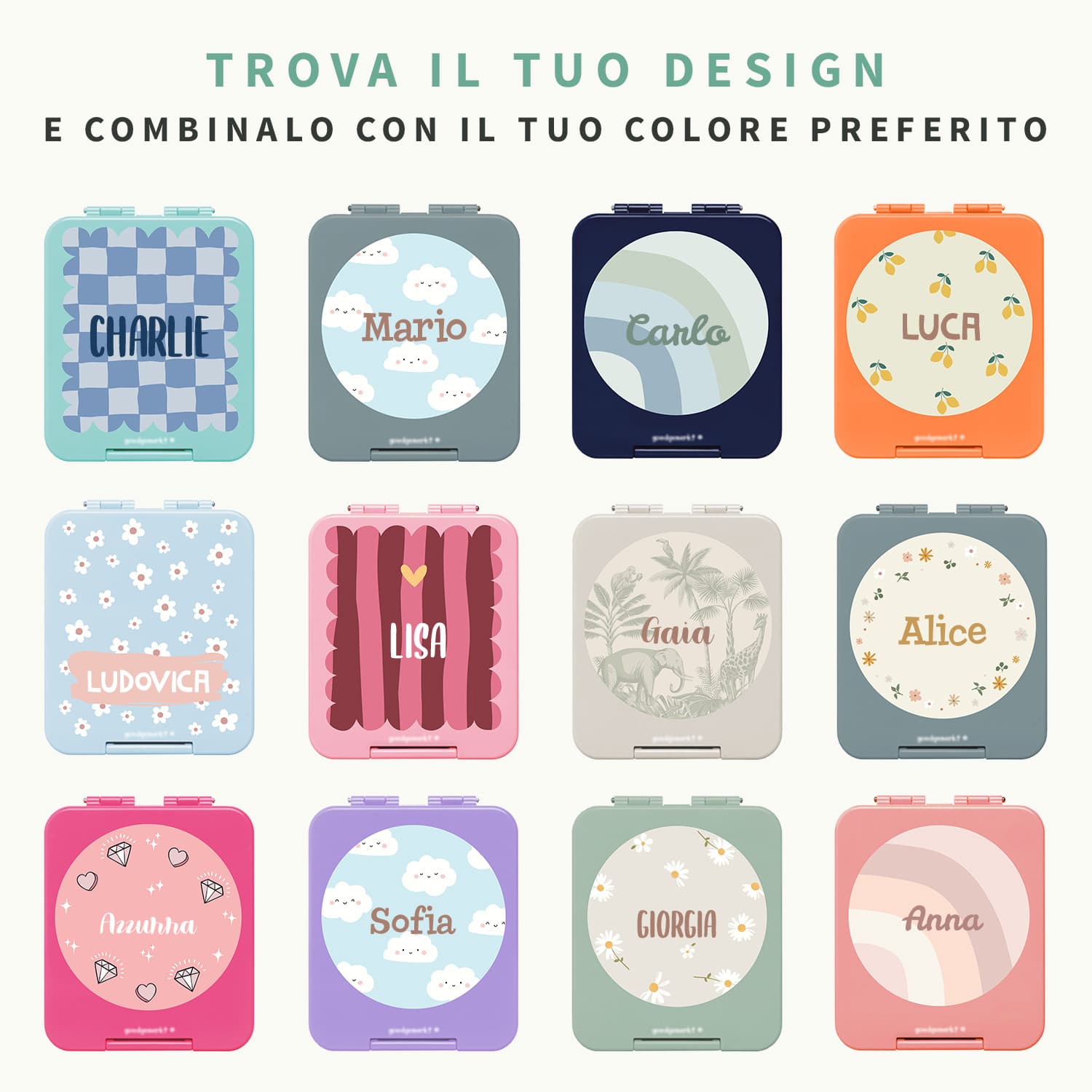 Porta pranzo con nome di Design