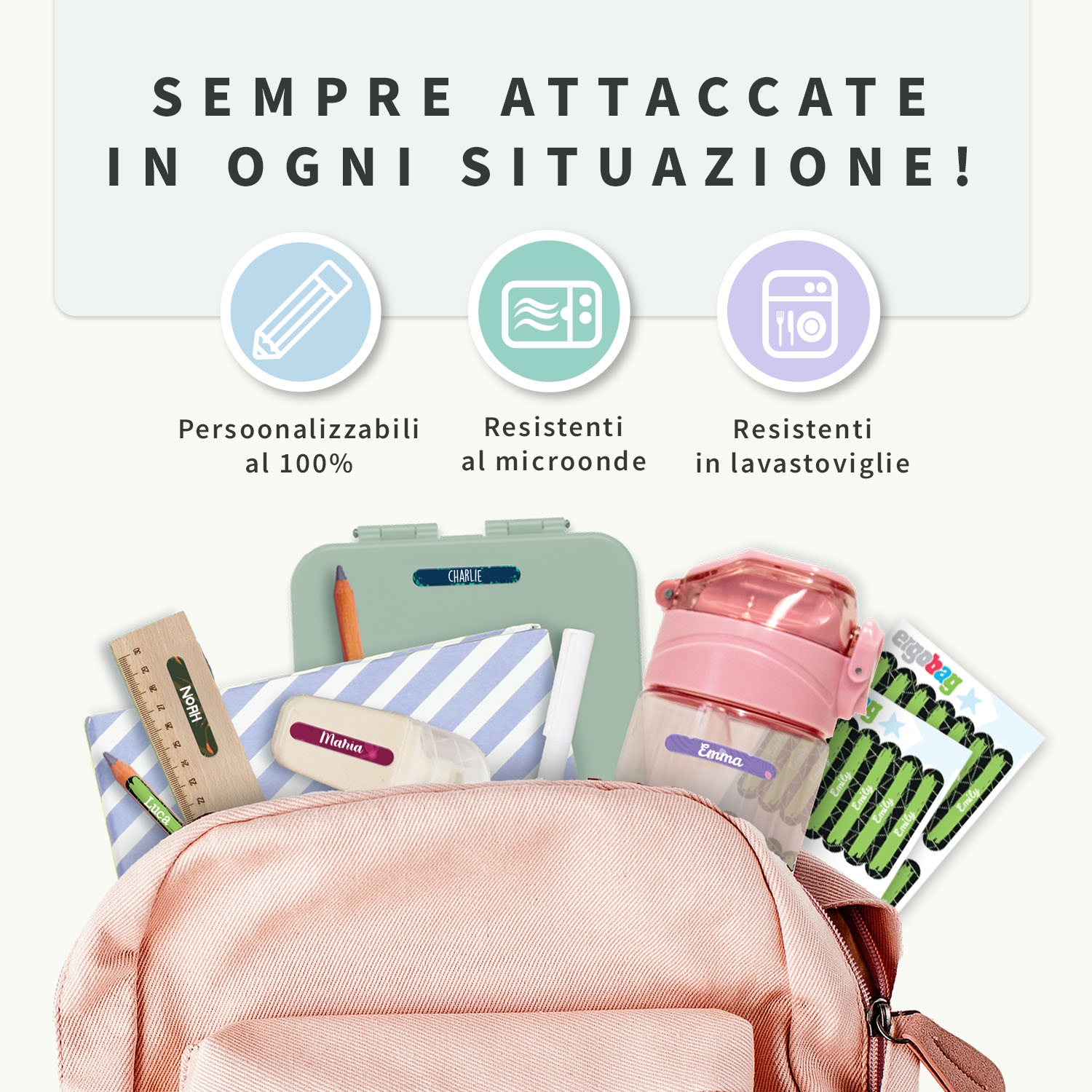 Adesivi piccoli ergobag