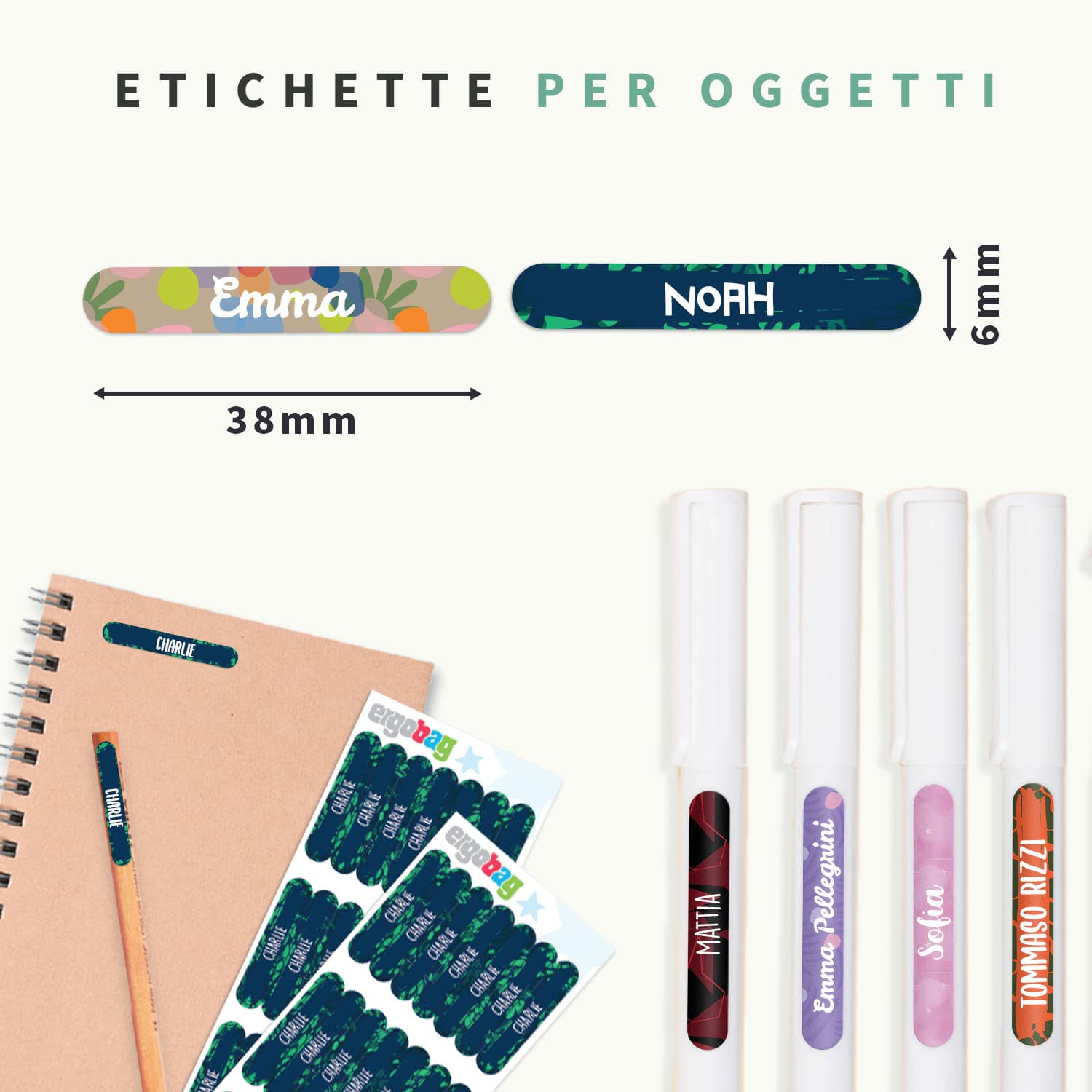 Adesivi piccoli ergobag