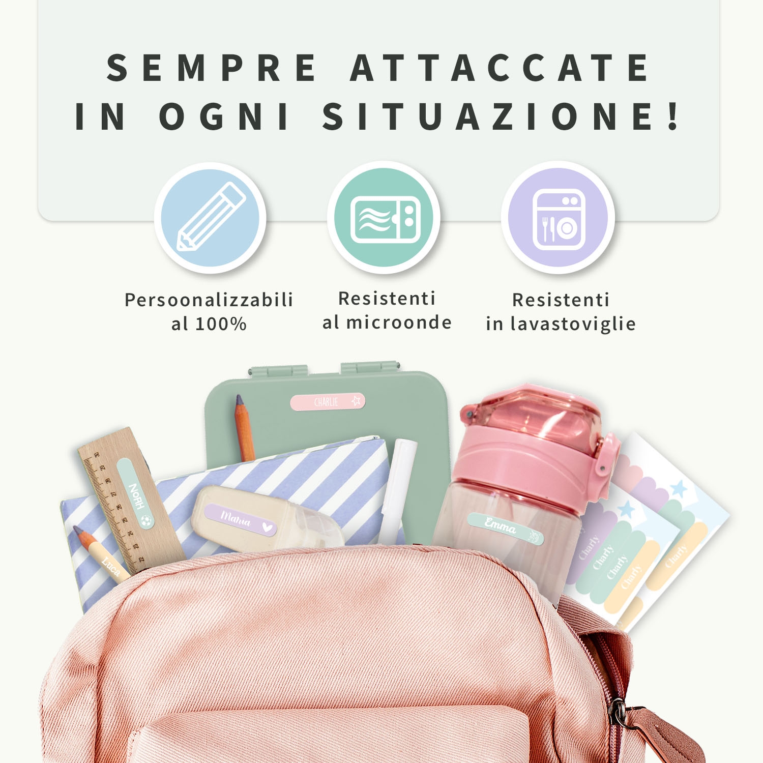 Etichette adesive piccole