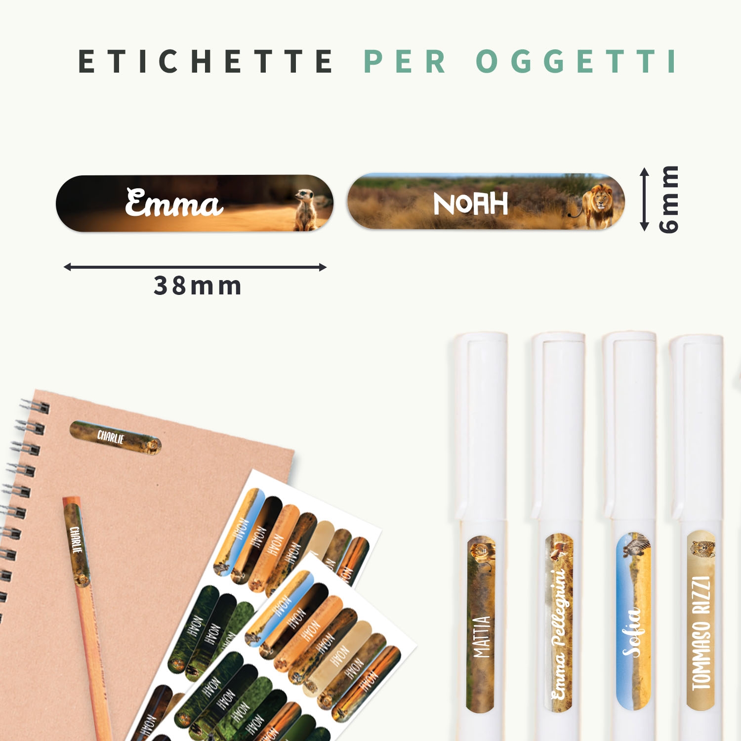 Mini Etichette effetto Mondo Reale