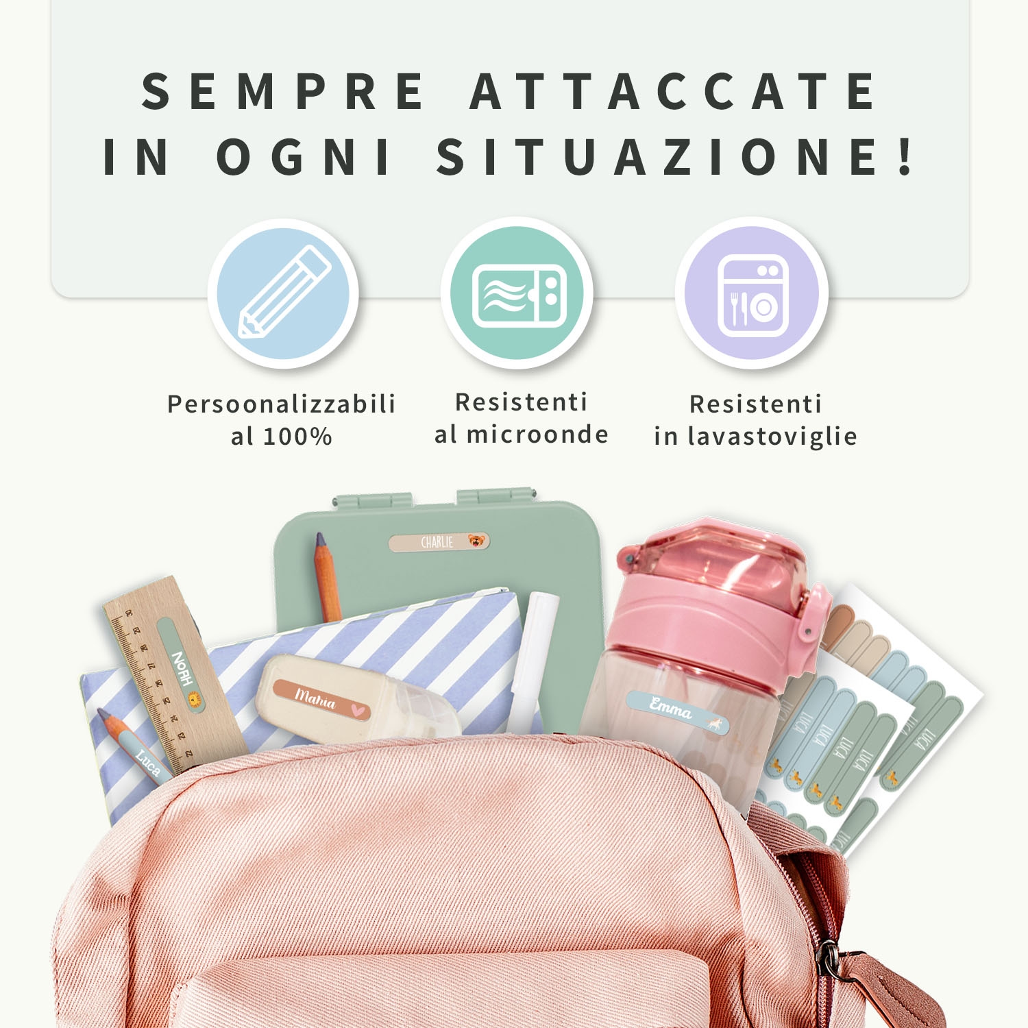 Etichette adesive piccole a tema
