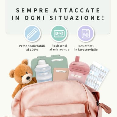 Mini adesivi con nome Acquerello