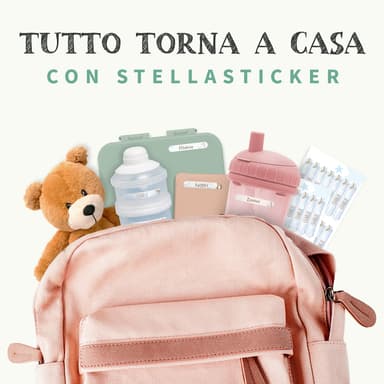 Mini adesivi con nome Acquerello