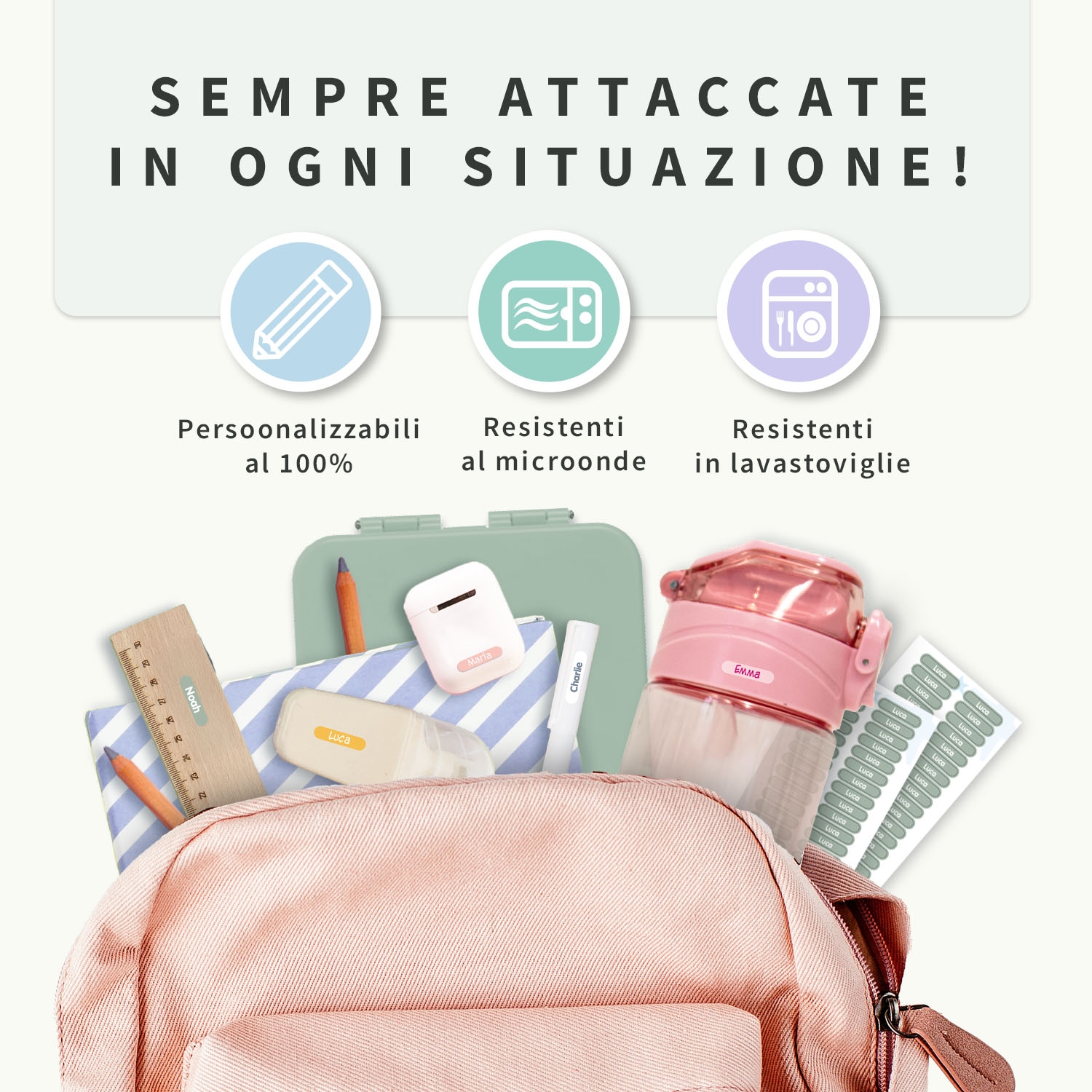 Mini etichette adesive