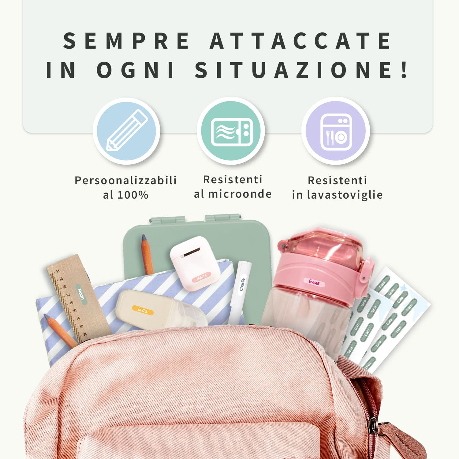 Mini etichette adesive