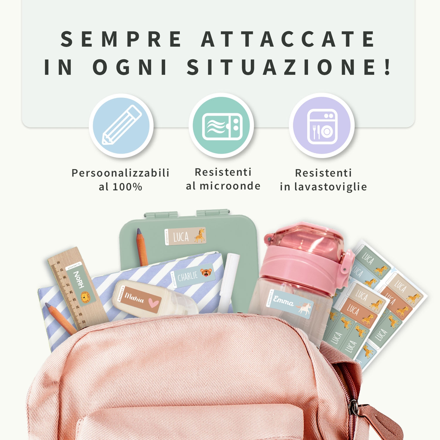 Etichette adesive a tema