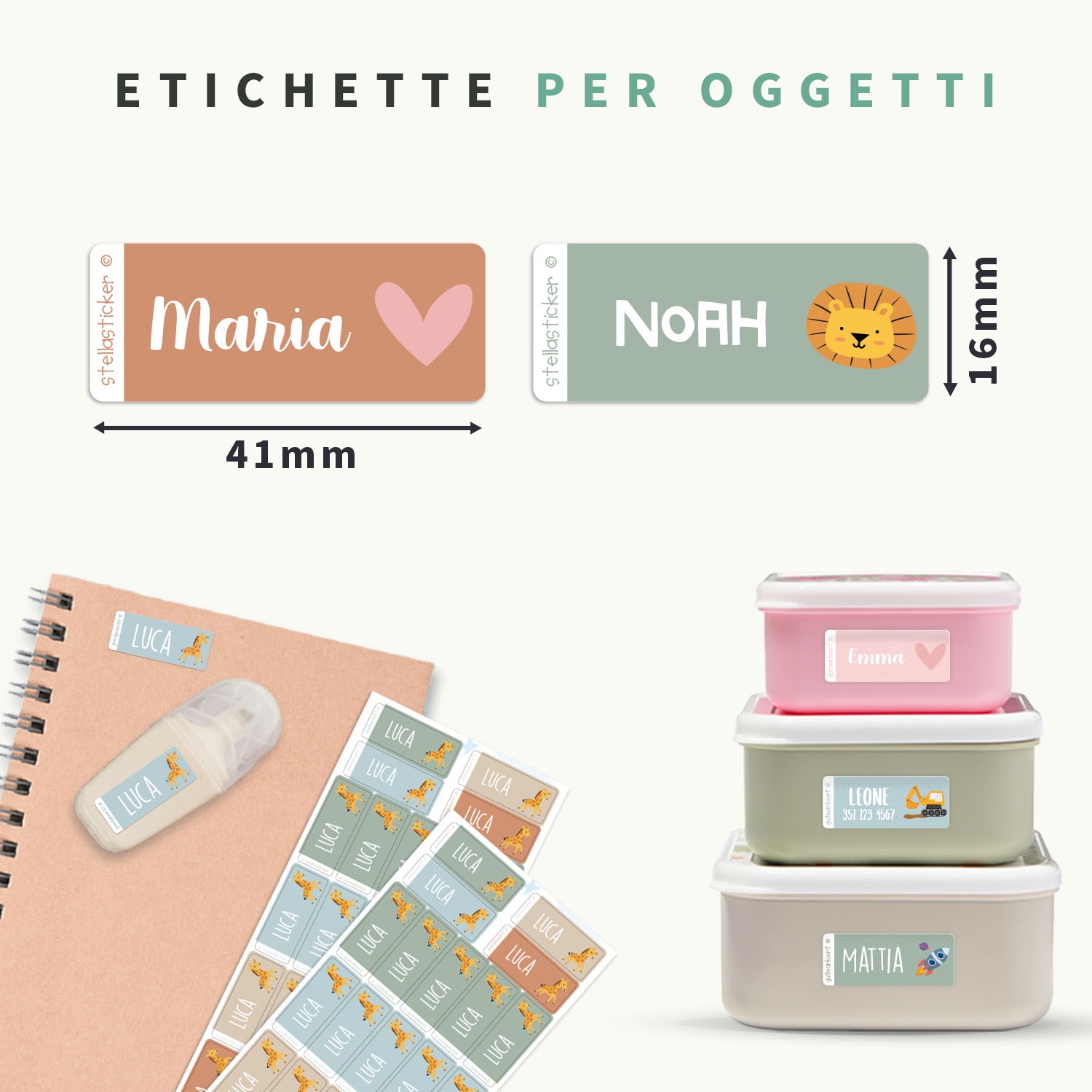 Etichette adesive a tema