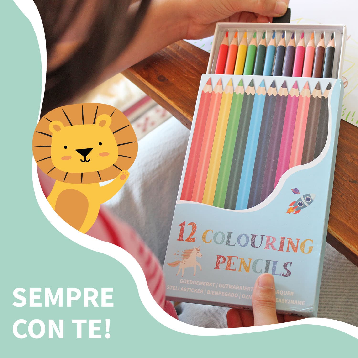 Matite colorate personalizzate con nome