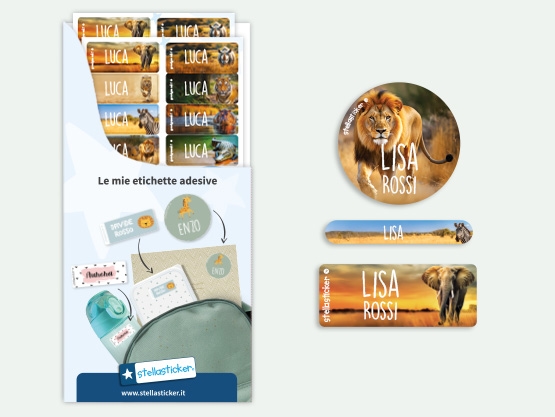 Set etichette con nome - Mondo reale