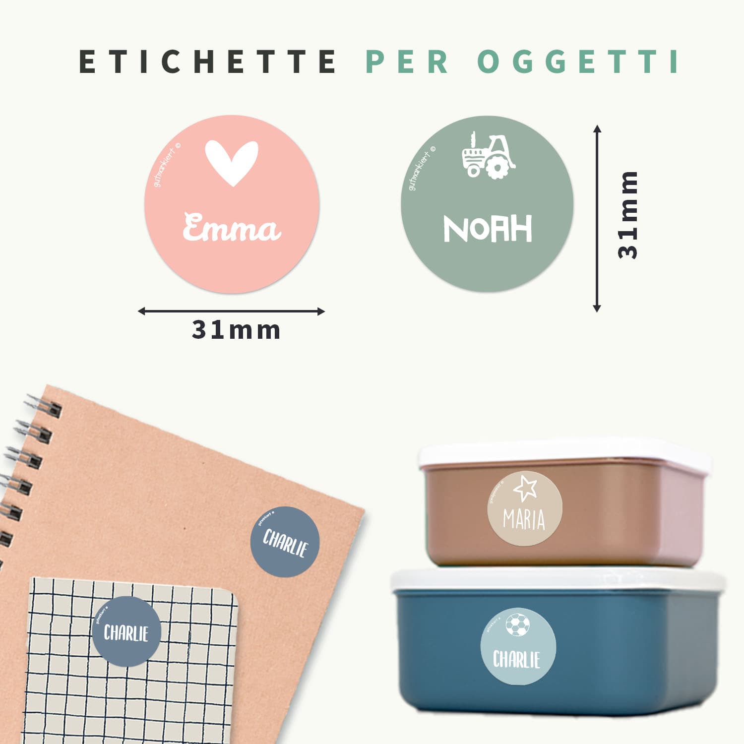 Etichette adesive rotonde
