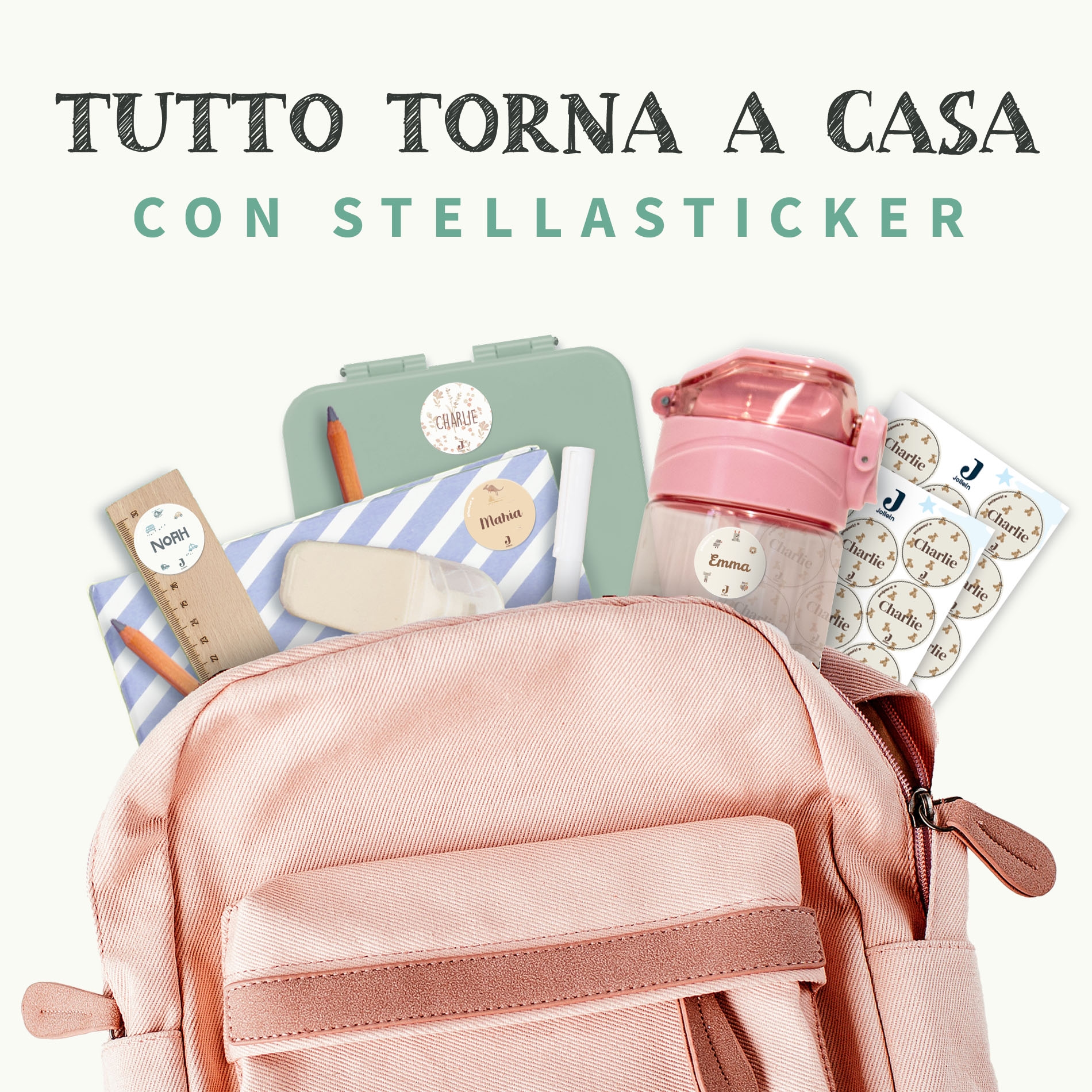 Adesivi rotondi con nome - Jollein