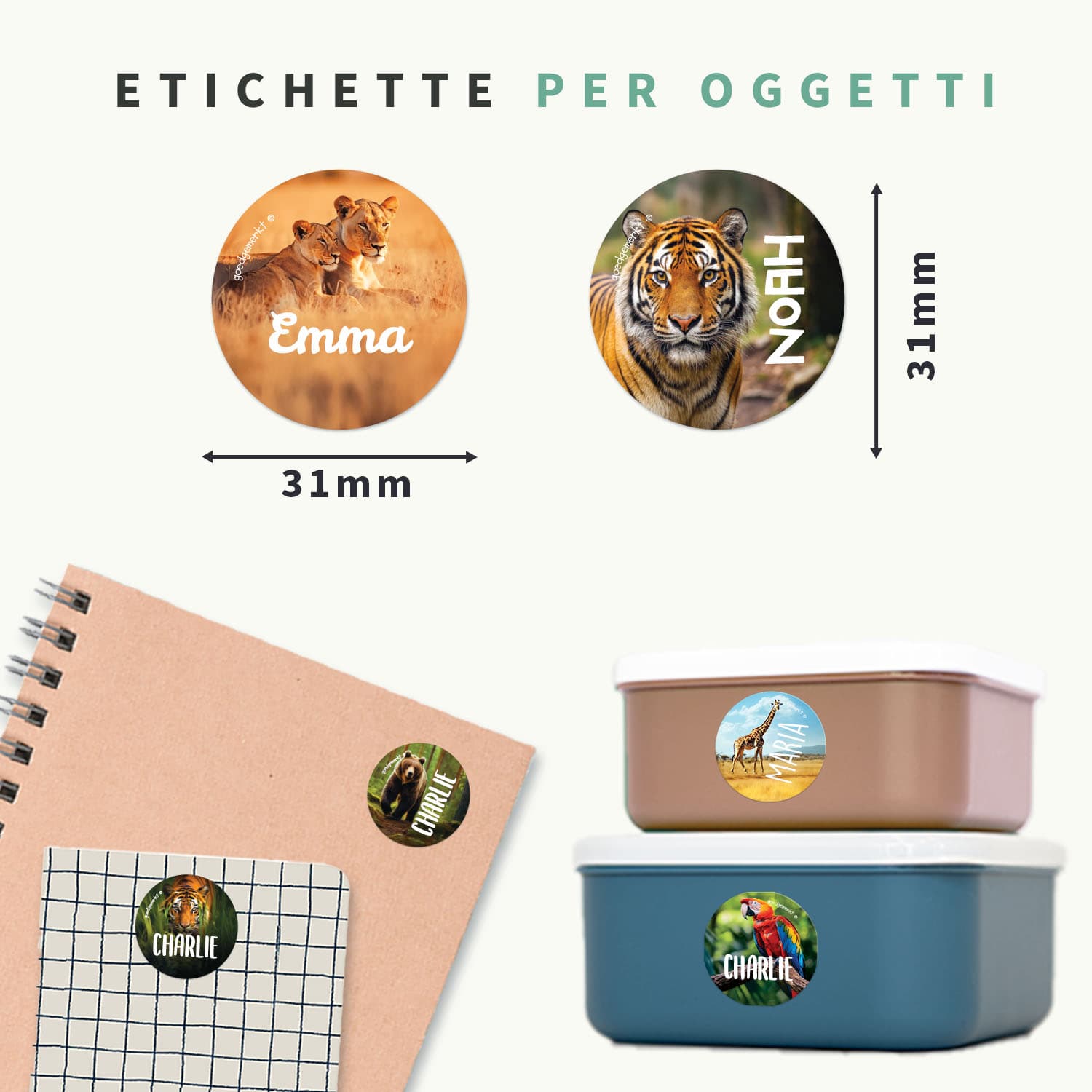 Etichette rotonde sfondo Reale
