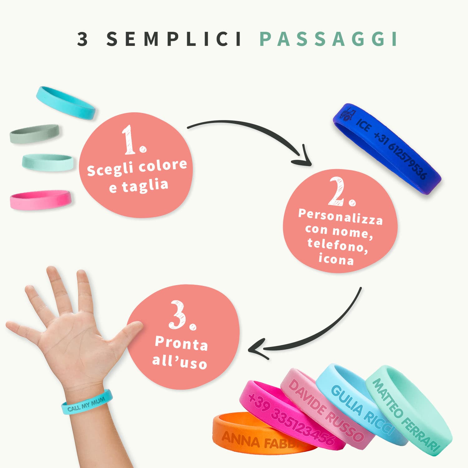 Braccialetti in silicone