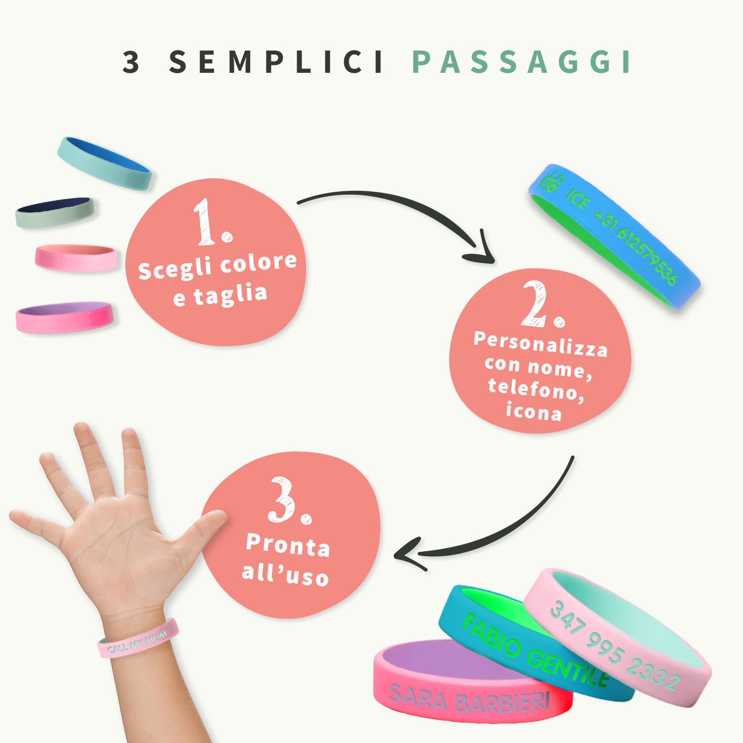 Braccialetto SOS – Bicolore