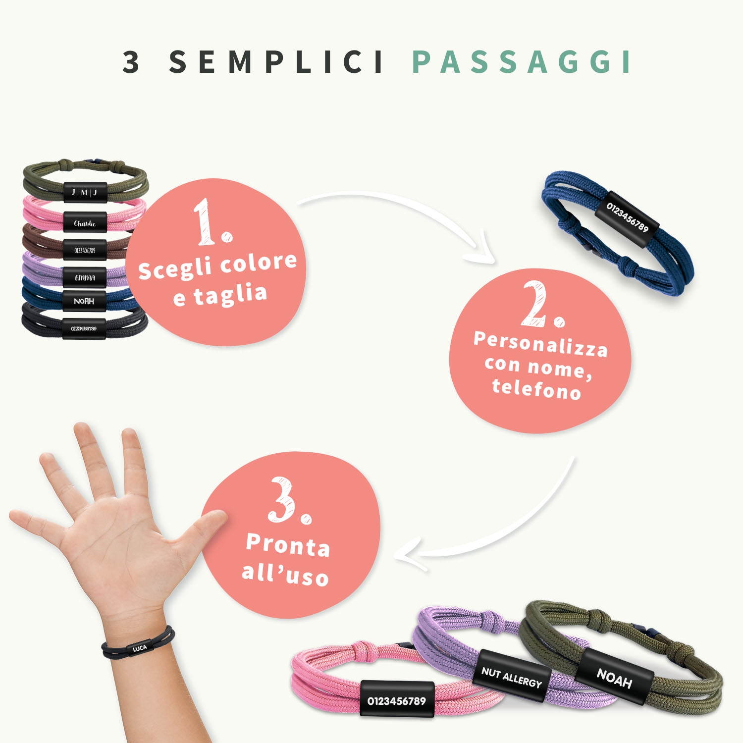 Braccialetto personalizzato - Delux