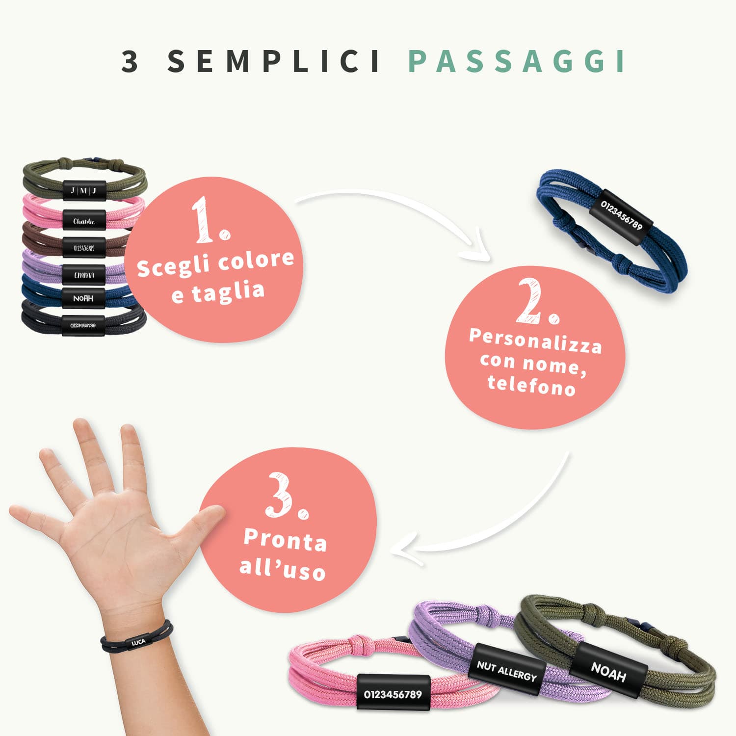 Braccialetto personalizzato - Delux