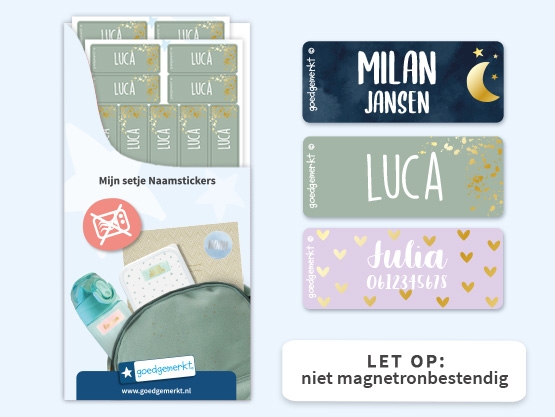 Adesivi con nome e design in Oro