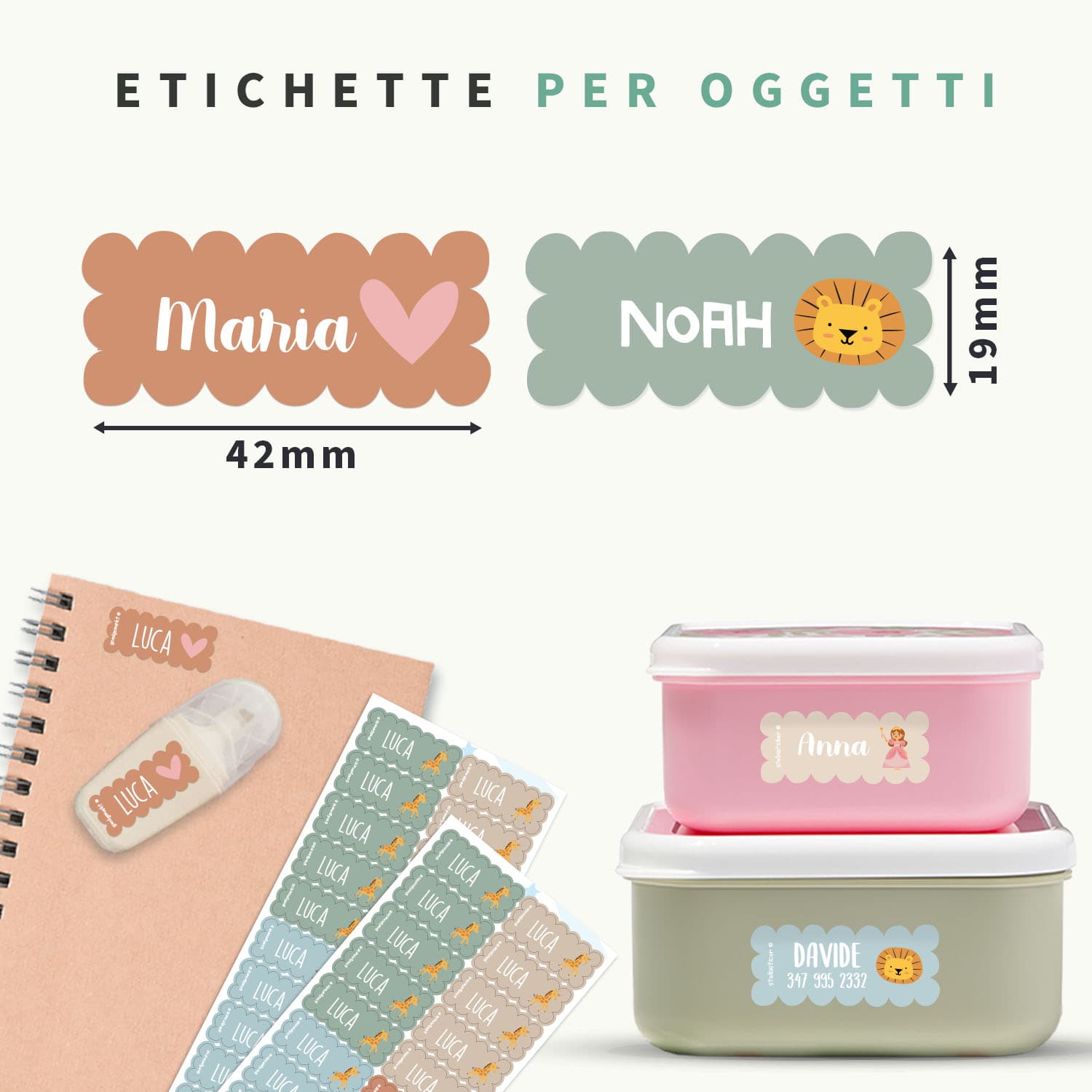 Etichette a tema ondulate