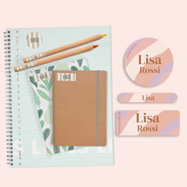 Set adesivi con nome - Design