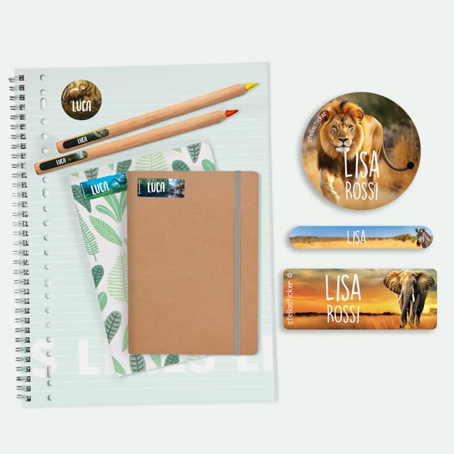 Set etichette con nome - Mondo reale