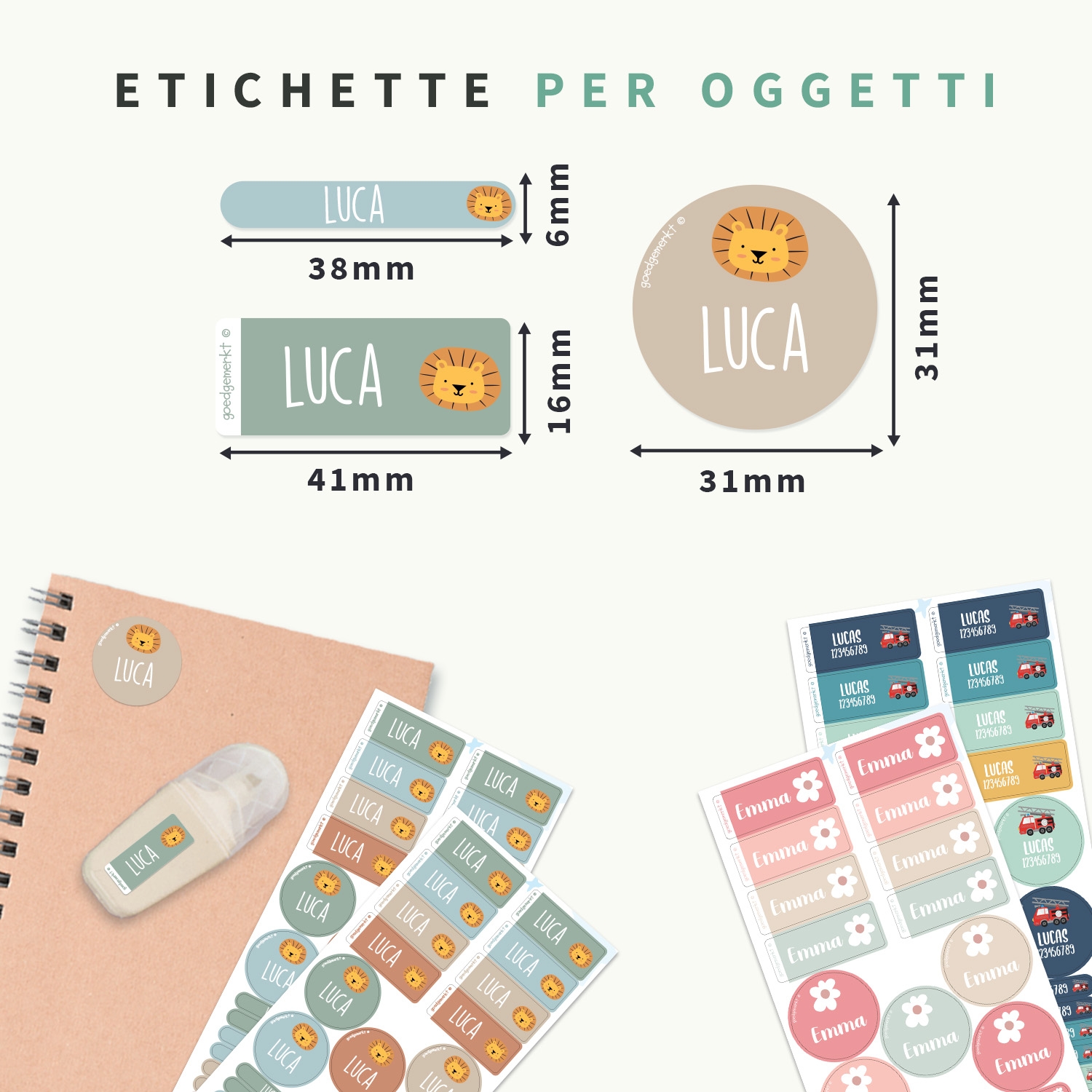 Mix di Etichette adesive