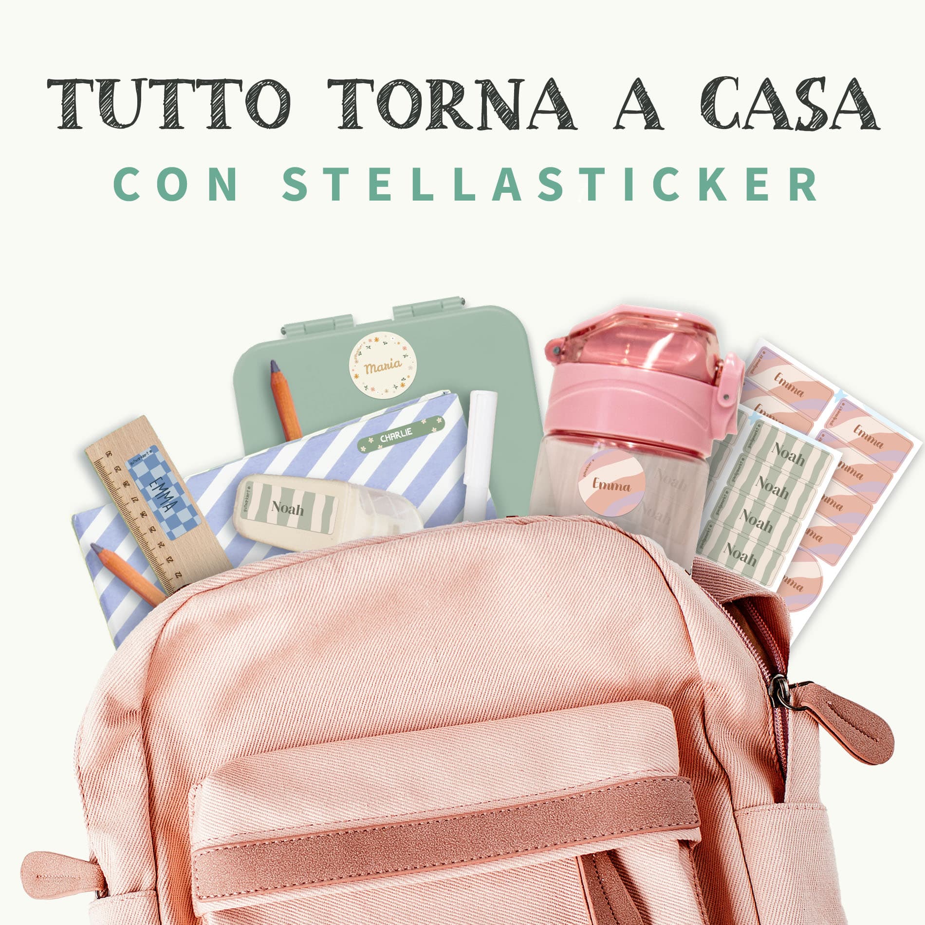 Set adesivi con nome - Design