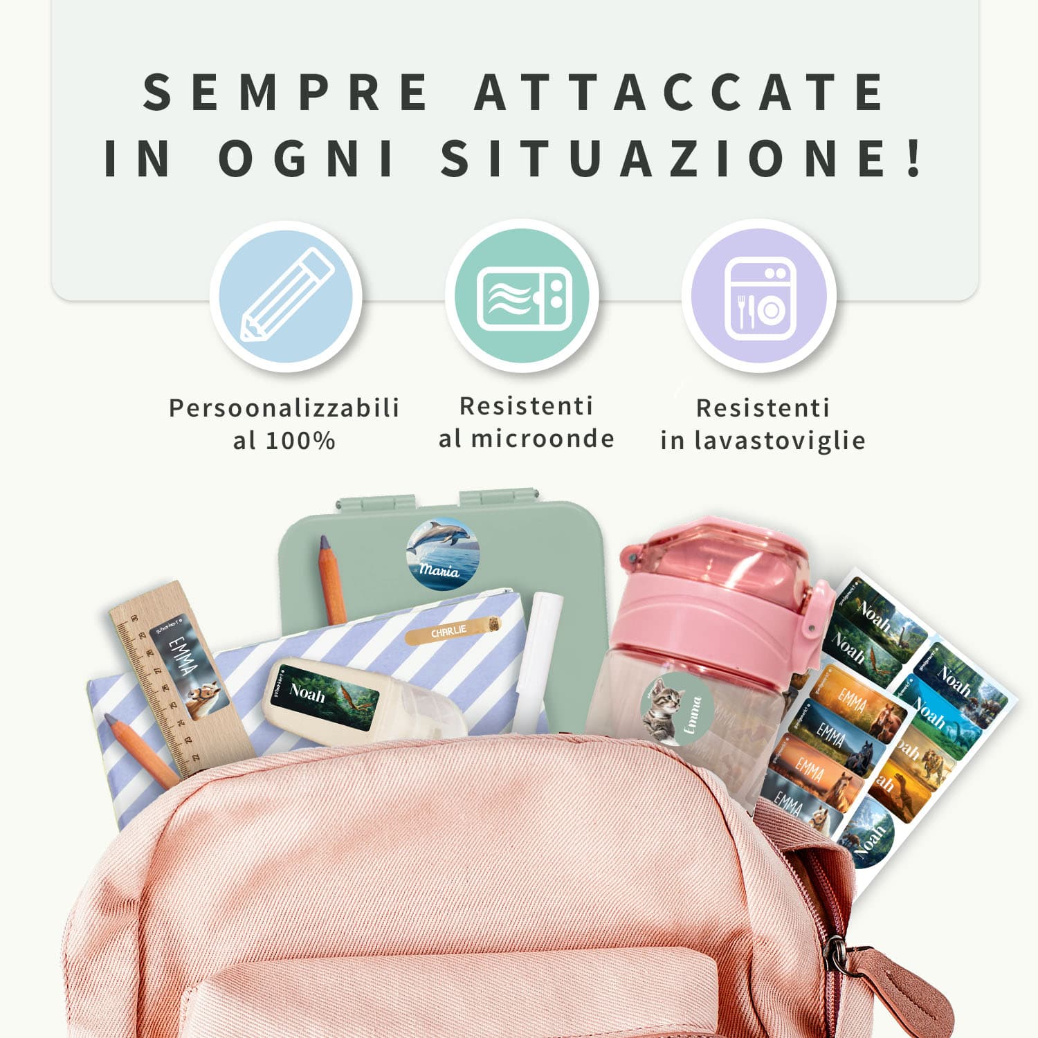 Set etichette con nome - Mondo reale