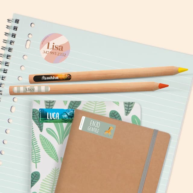 Set adesivi con nome