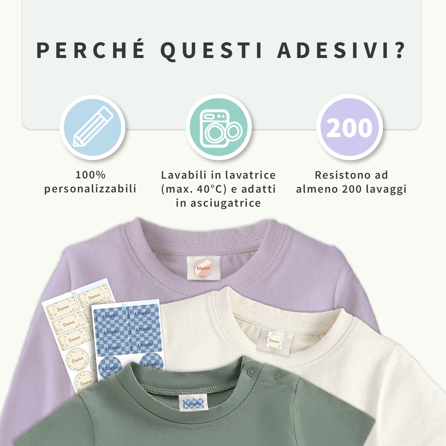 Set adesivi per abbigliamento - Design