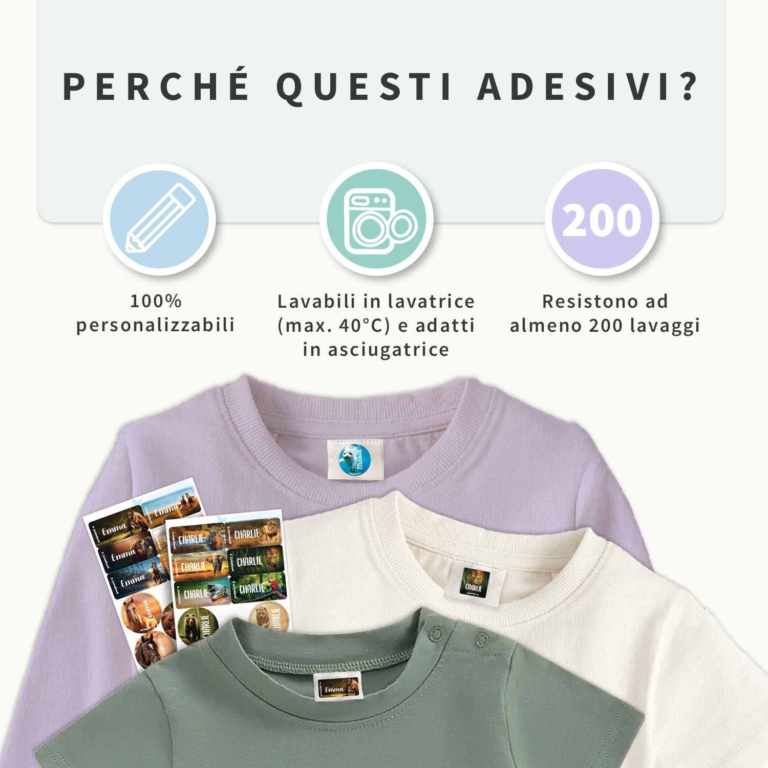 Set adesivi per abbigliamento - Mondo Reale
