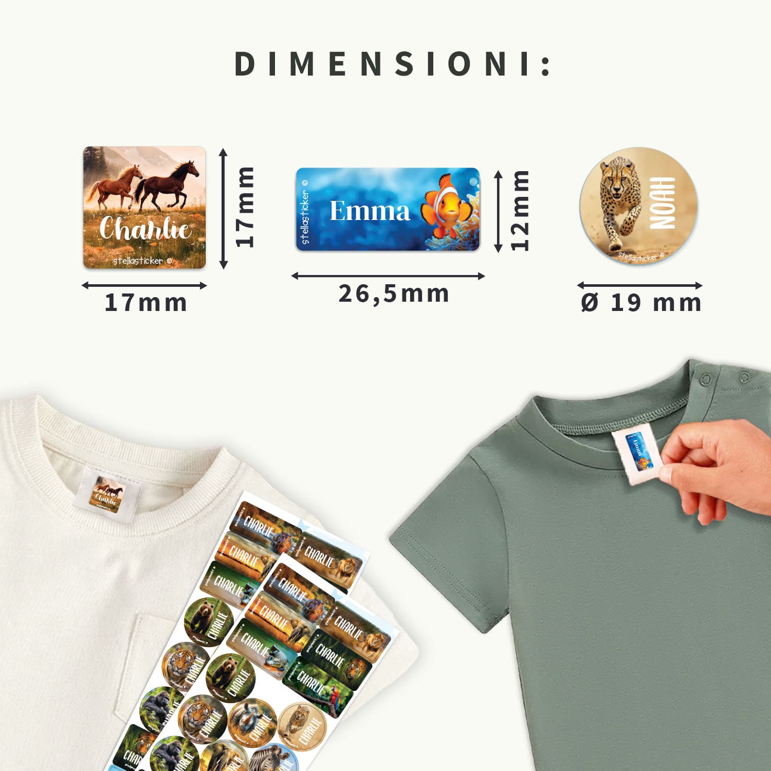Set adesivi per abbigliamento - Mondo Reale