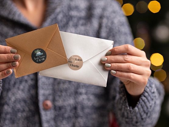 Adesivi di Natale con nome