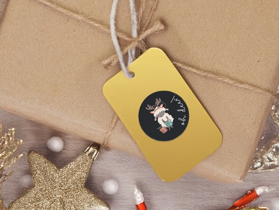 Adesivi di Natale con nome