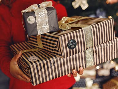 Adesivi di Natale con nome