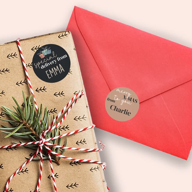 Adesivi di Natale con nome